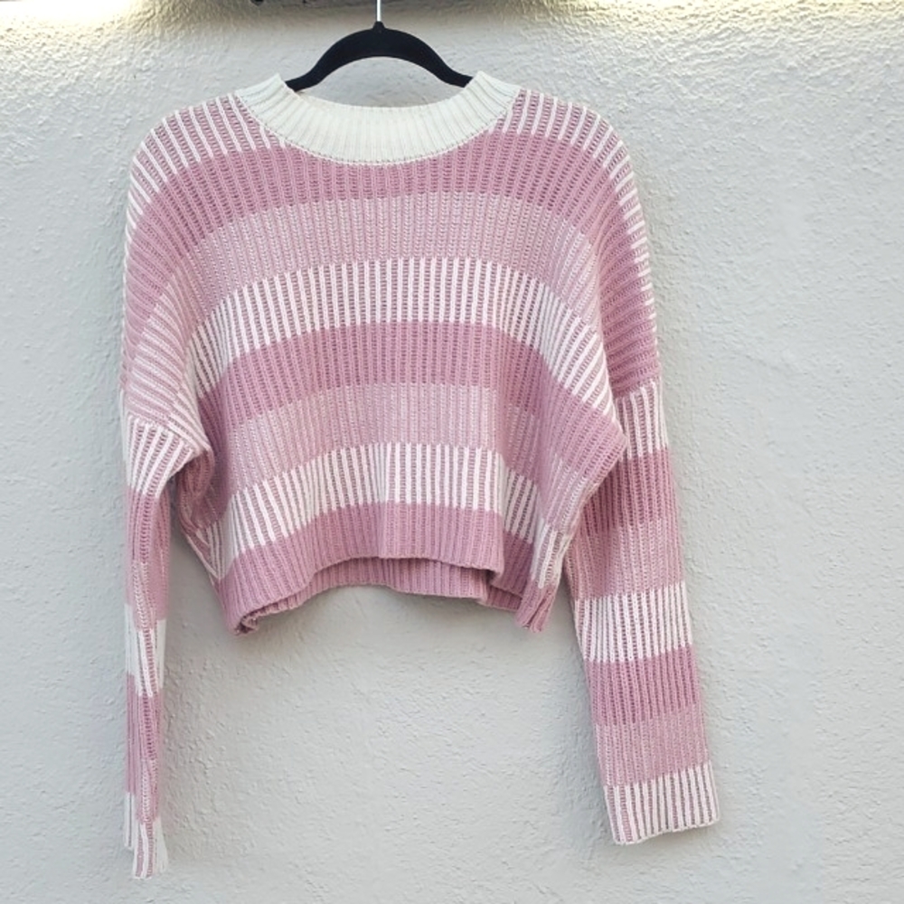 Sincerely Jules Pink and White Striped Sweater